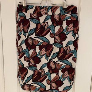 Loft floral pencil skirt